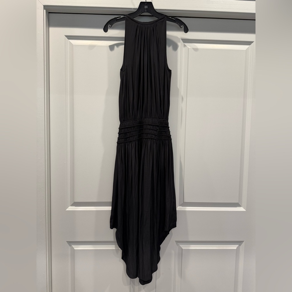 Ramy Brook Black Audrey Smocked Midi Dress